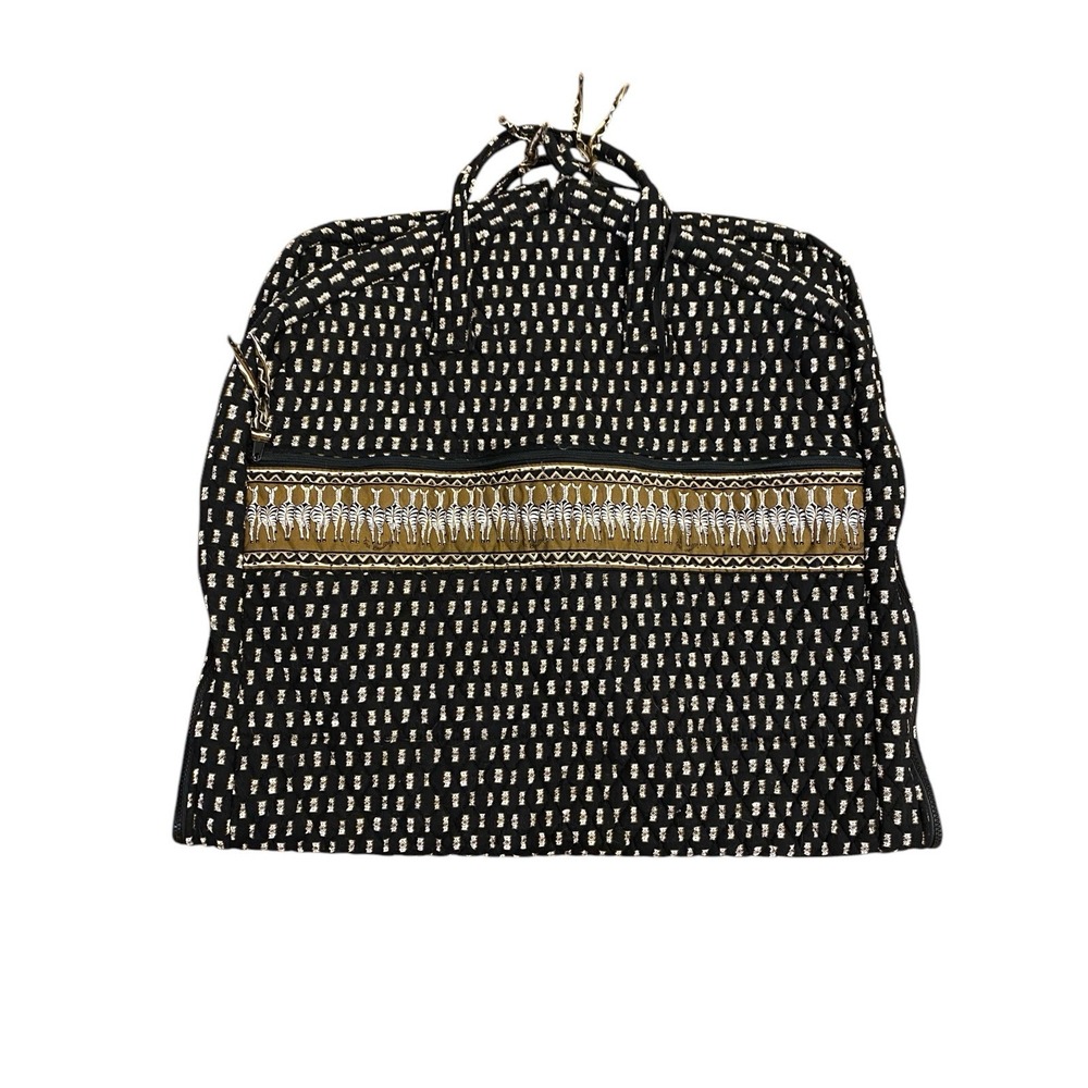 VERA BRADLEY "ZEBRA"HANGING GARMENT/TRAVEL Bag~Quilted/Black/Vacation Luggage